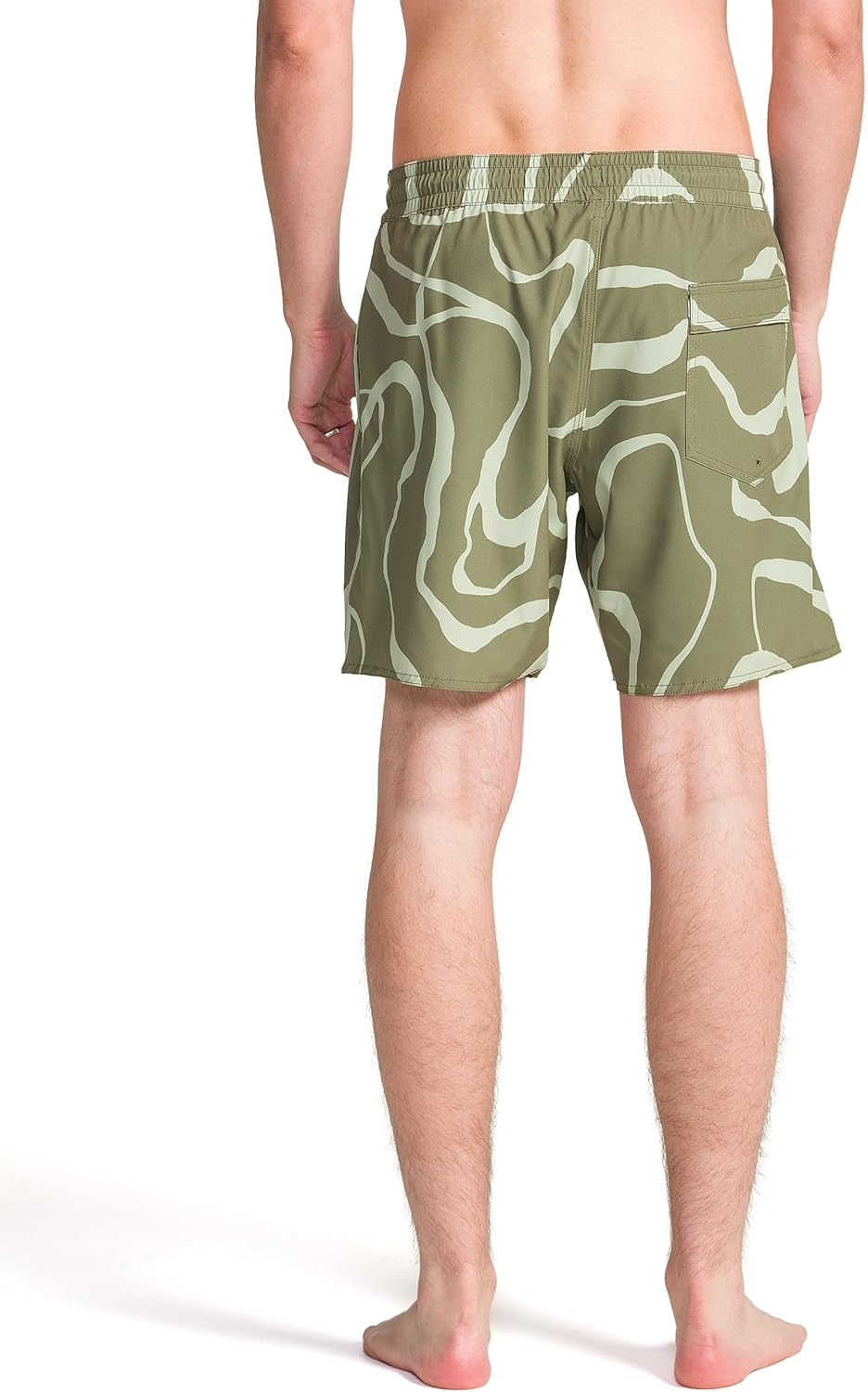 Volcom Men's Standard 17" Swim Surf Trunk Boardshort, Martini Olive