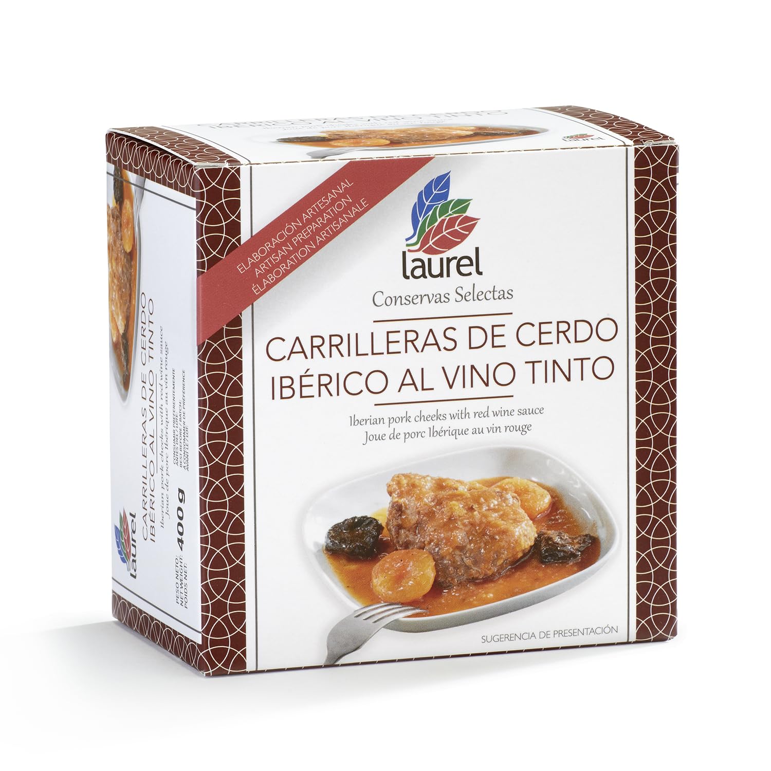 Carrillera de Cerdo Ibérico al Vino Tinto Laurel 400 g