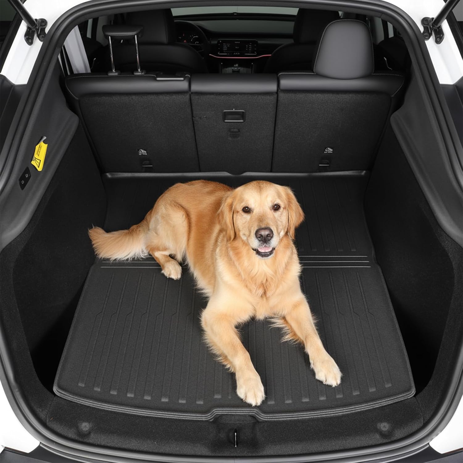 Trunk Mat for Tesla Model Y (Juniper) 2025–2026, Custom-Fit All-Weather TPE Cargo Liner, Anti-Slip, Easy-Rinse, Channel Design (5-Seater