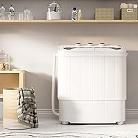 Vista 2 de Bonusall Portable Washing Machine, 16Lbs Mini Small Washer Machine, Single Tub Laundry Washer for Apartments, Dorms,Traveling, RV, Grey