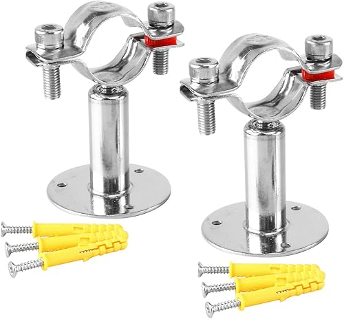 Miniatura 3 de Homend Soporte de tubo de montaje en pared de acero inoxidable, soporte de tubería ajustable para tubo de 1.260 in (1 pulgada) de diámetro, juego