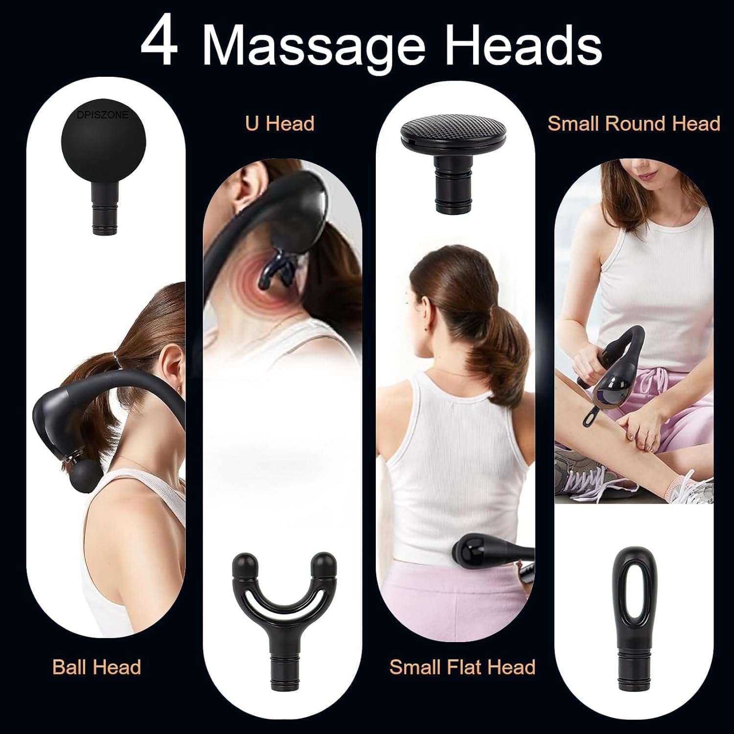 Massage Gun with Extension Handle, Percussion Massage Gun for Pain Relief, Deep Tissue Handheld Muscle Massager for Back, Neck, Shoulder, Legs&Whole Body Massage Gun with Extension Handle, Percussion Massage Gun for Pain Relief, Deep Tissue Handheld Muscle Massager for Back, Neck, Shoulder, Legs&Whole Body