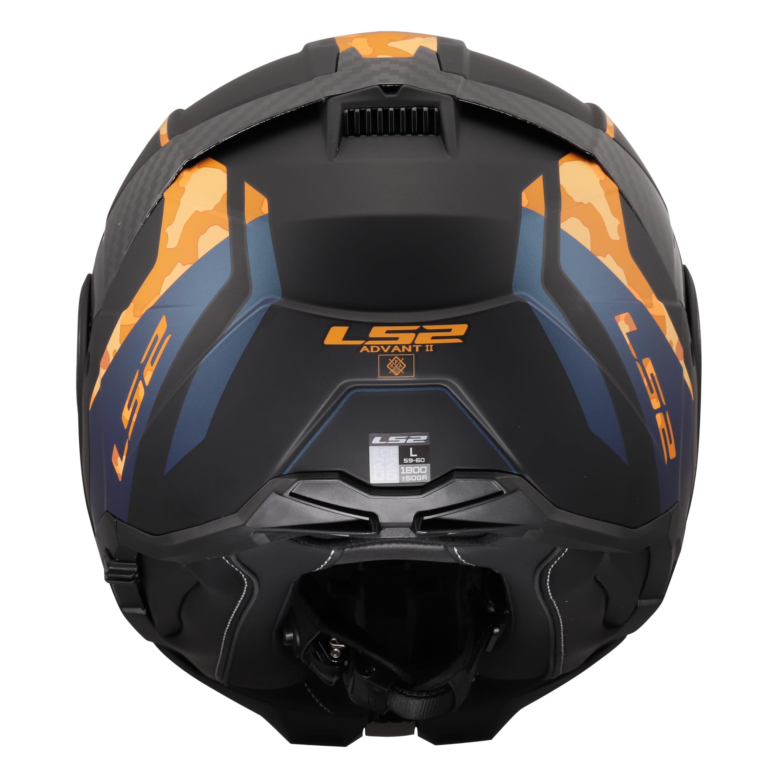 LS2, Casco Moto Modular ADVANT II GLIDE Black Orange, L