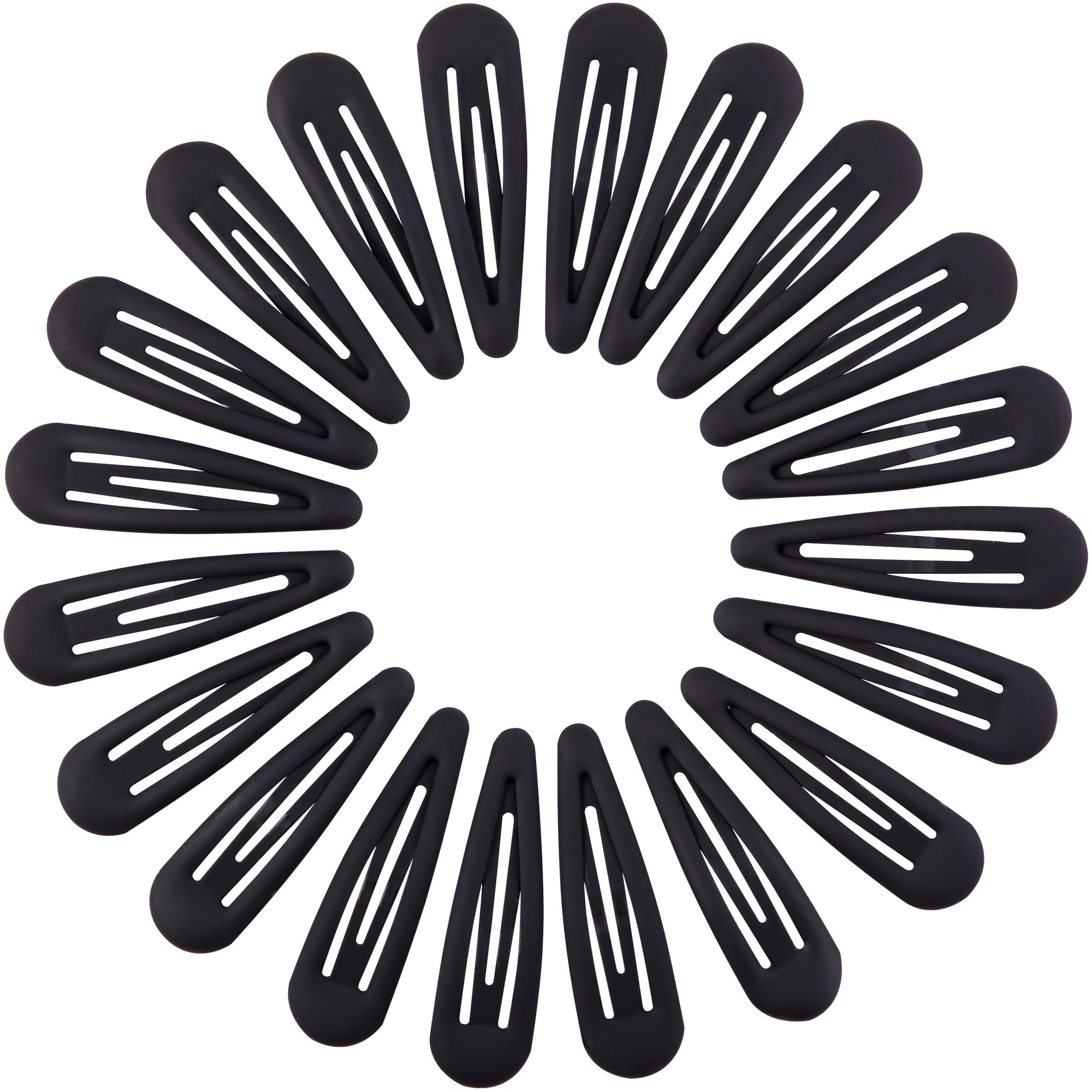 Small Matte Black Hair Barrettes - 20 Pack -27