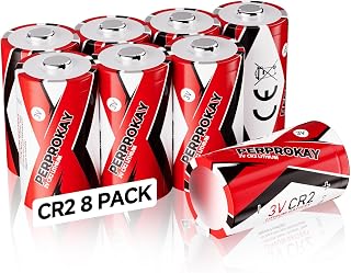 perprokay CR2 Battery 8 Pack for Golf Rangefinders - 3V Lithium Batteries, Long-Lasting Power for Cameras, Remote Controls & More,CR2 3v Battery a On Clearance