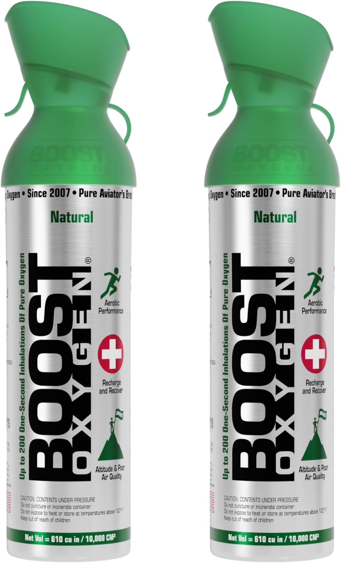 Large Natural 10L Canister | Respiratory Support for Aerobic Recovery, Altitude, Performance & Health (2 Pack)