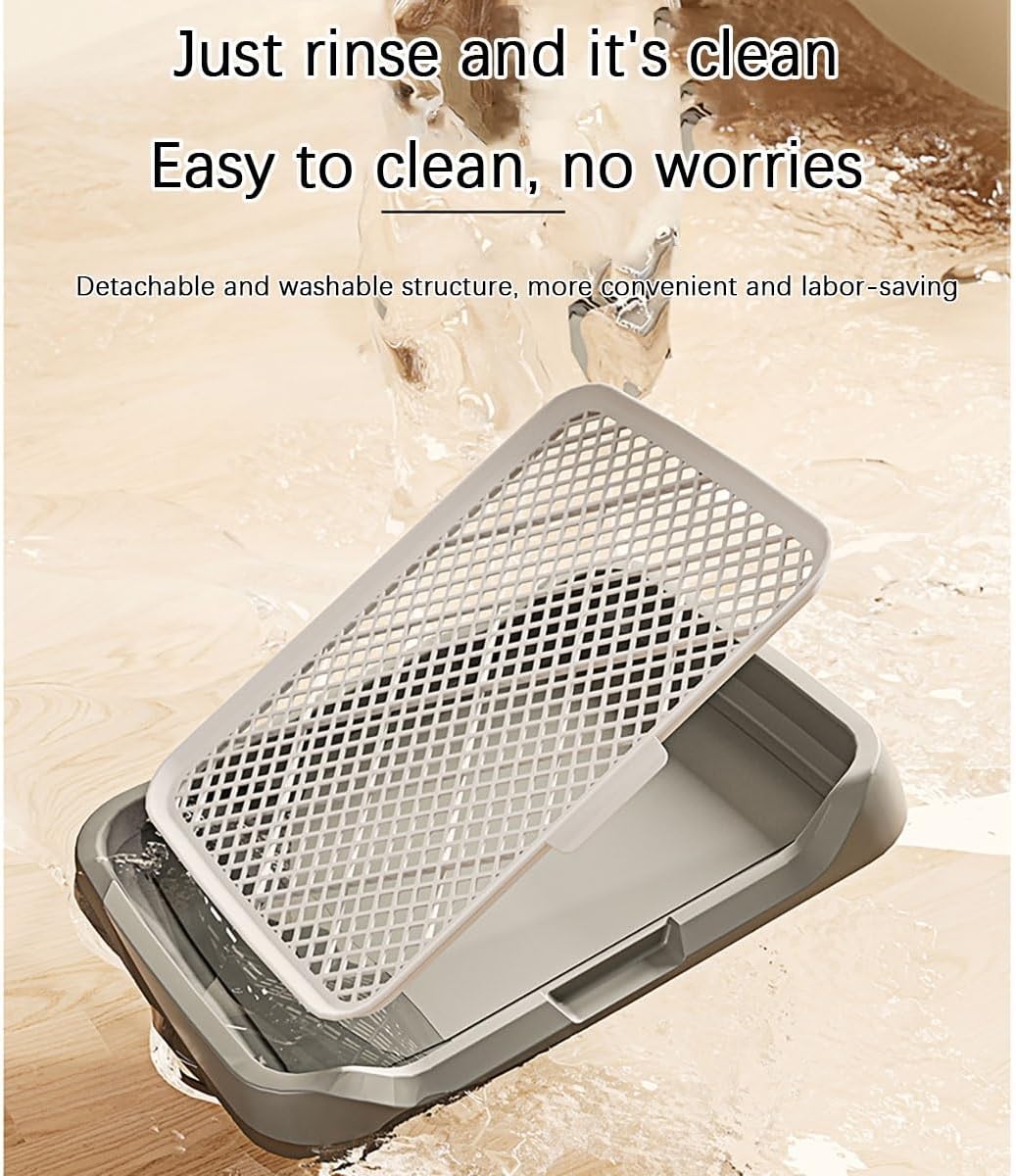 Dog Toilet Tray, Mesh Potty Tray, Small Puppy Indoor Pee Pad Holder, Mesh Grids Pet Training Toilet, Keep Paws and Floors Clean(Gray)