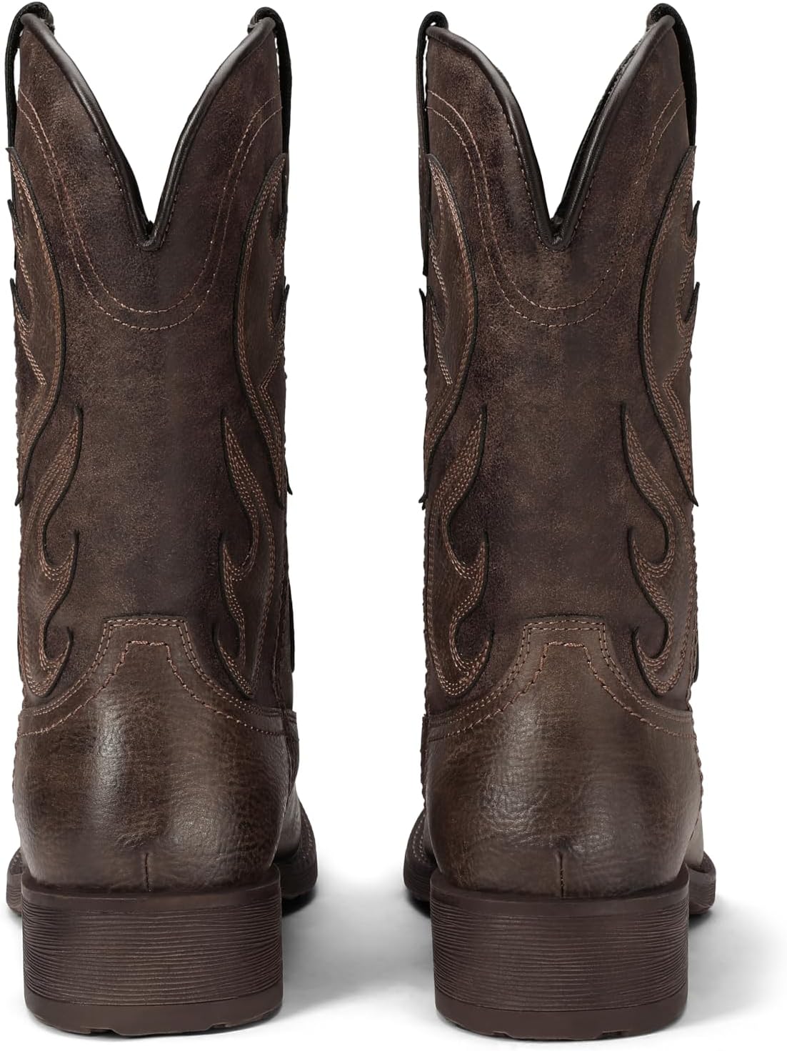 Mens Square Toe Cowboy Boots Botas Vaqueras Para Hombre Western Boots
