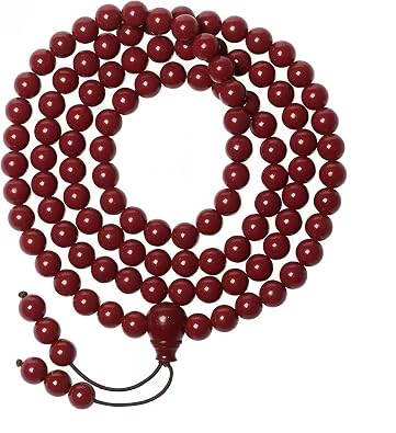 108 Bead Cinnabar Feng Shui Bracelet Lucky Charm for Wealth and Good Fortune, Symbolizing Protection and Blessings, Great Gift.