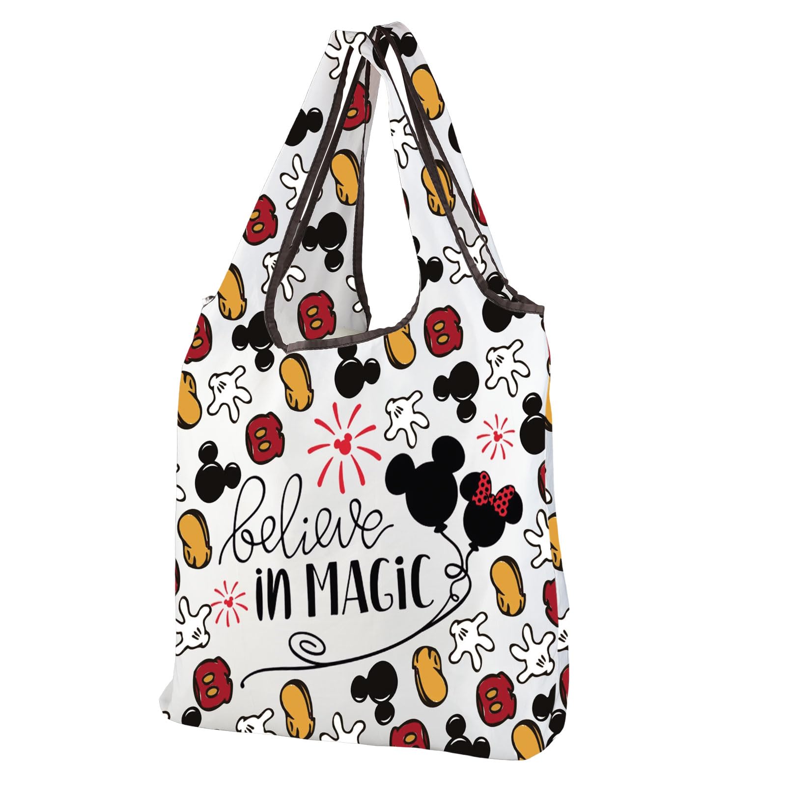 MEIKIUP Cartoon Mouse Foldable Tote Bag Cartoon Inspired Gift for Women Fans Friends Mouse Lover Gifts I Believe in Magic Bag (Mouse Movie F-Bag-UK)