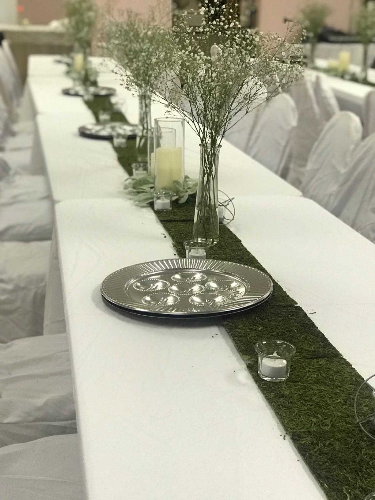 Passover Plastic Seder plate (10 pack) 13" Traditional Silver Disposable plates