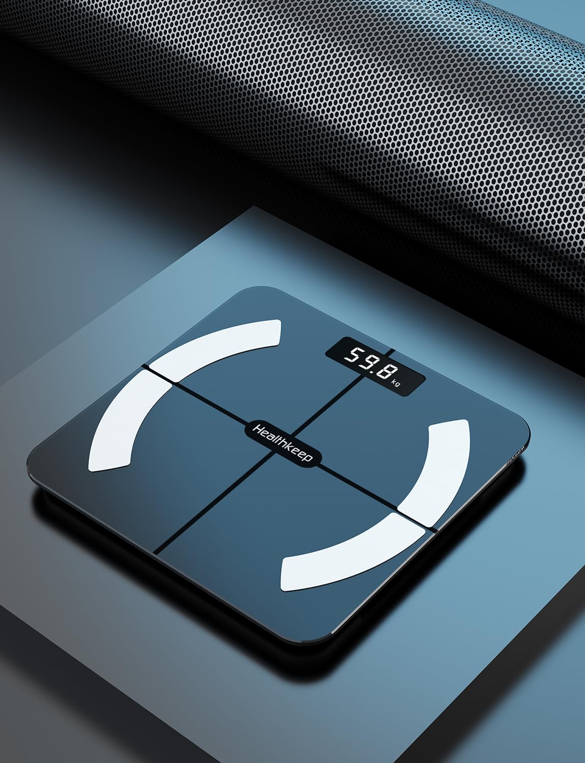 Bilancia Intelligente Impedenziometrica Bluetooth con App, Bilancia Digitale Smart per Grasso Corporeo, BMI, Peso, Massa Muscolare, Acqua Corporea, Proteine, Metabolismo Basale (BMR) - Nero