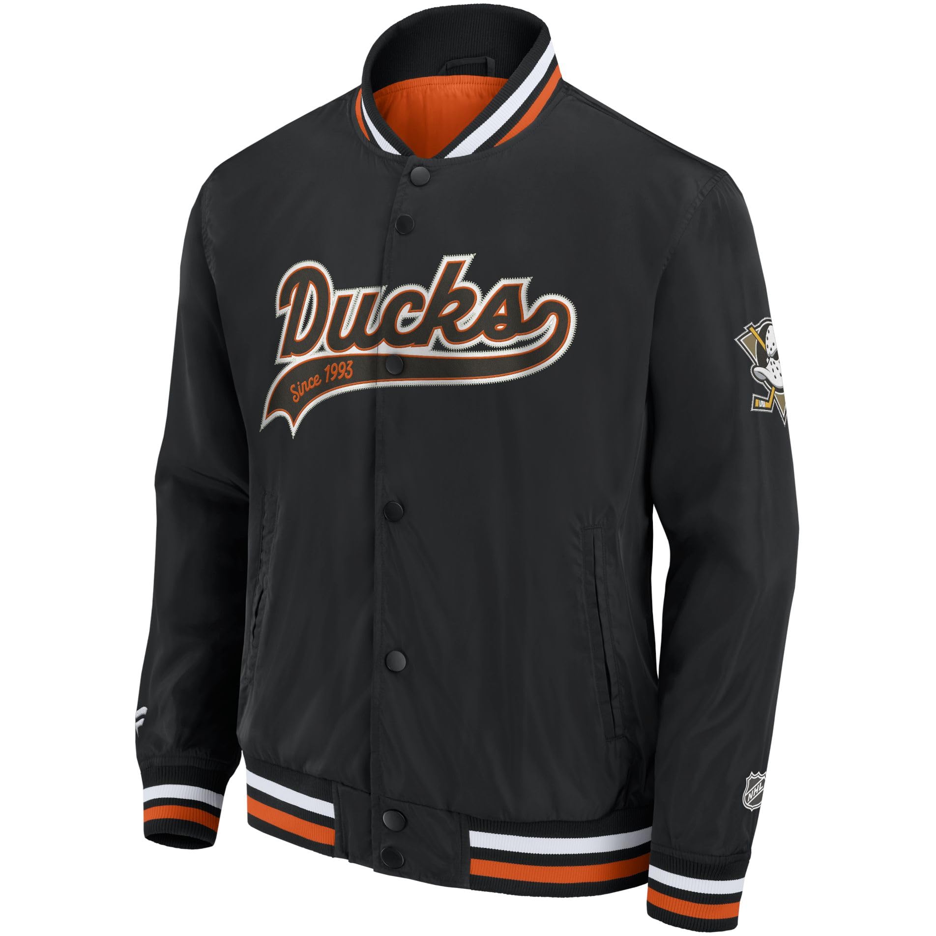 Fanatics Anaheim Ducks NHL SATEEN College Jacket