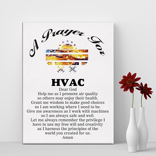Miniatura 4 de LEXSIVO a HVAC - Lienzo de oración para el hogar, decoración de pared, calefacción, ventilación, aire acondicionado, regalo, pintura de 11.5 x 15