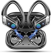 Auriculares Bluetooth Sport, Auriculares Bluetooth 5.4 HiFi Estéreo, 50 Horas Auriculares Inalámbricos Cancelación Ruido Mics, Auriculares Bluetooth Carga Rápida USB-C, Auricular IP7 Impermeable