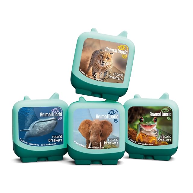 Tonies Clever Set: Animal World: Rompe récords - Paquete de 4
