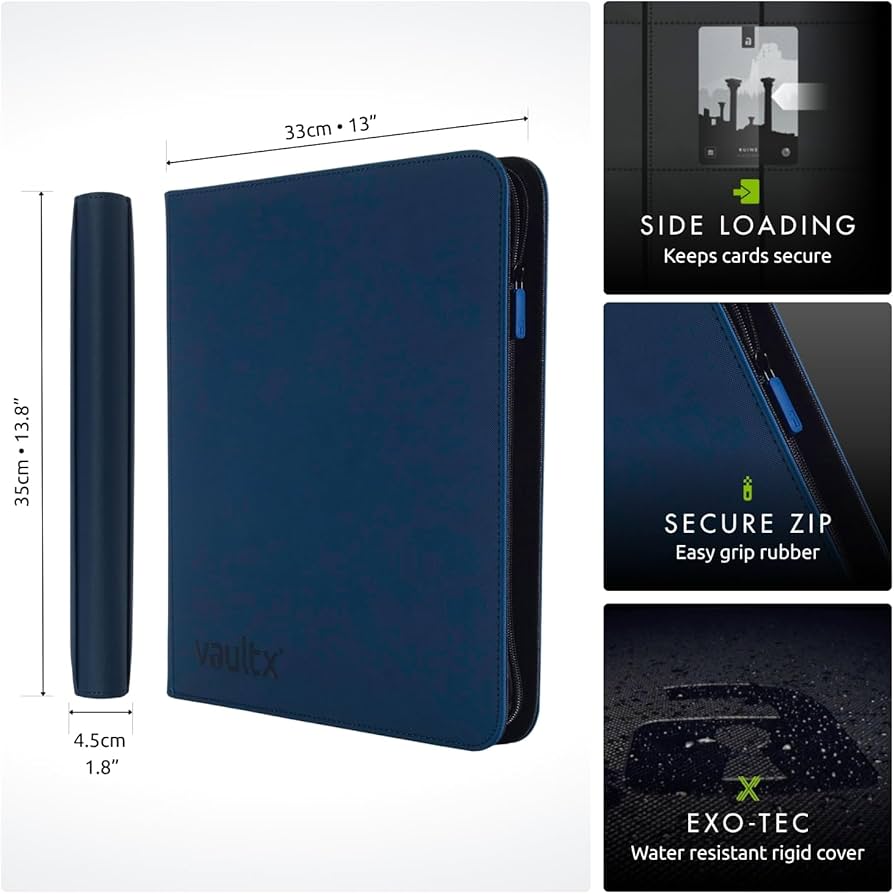 Amazon.com: Vault X 12 Pocket Trading Card Zip Binder - 480 cards