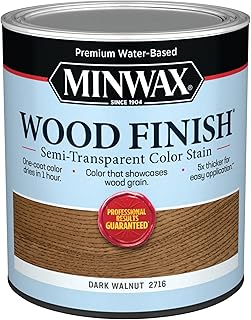 Wood Finish® Water-Based Semi-Transparent Color Stain, Dark Walnut, 1 Quart