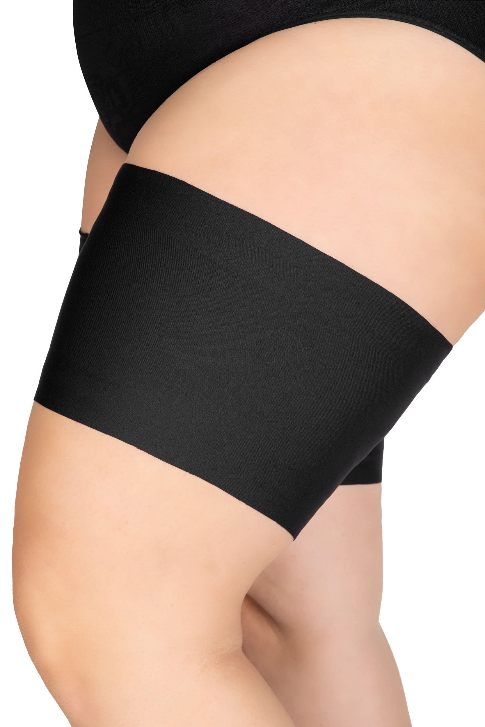 2 Paires De Bandes Anti-frottements Pour Cuisses - Taille M (58-65 Cm) - Doublure Satin, Silicone Antidérapant - Pour Robes, Sport