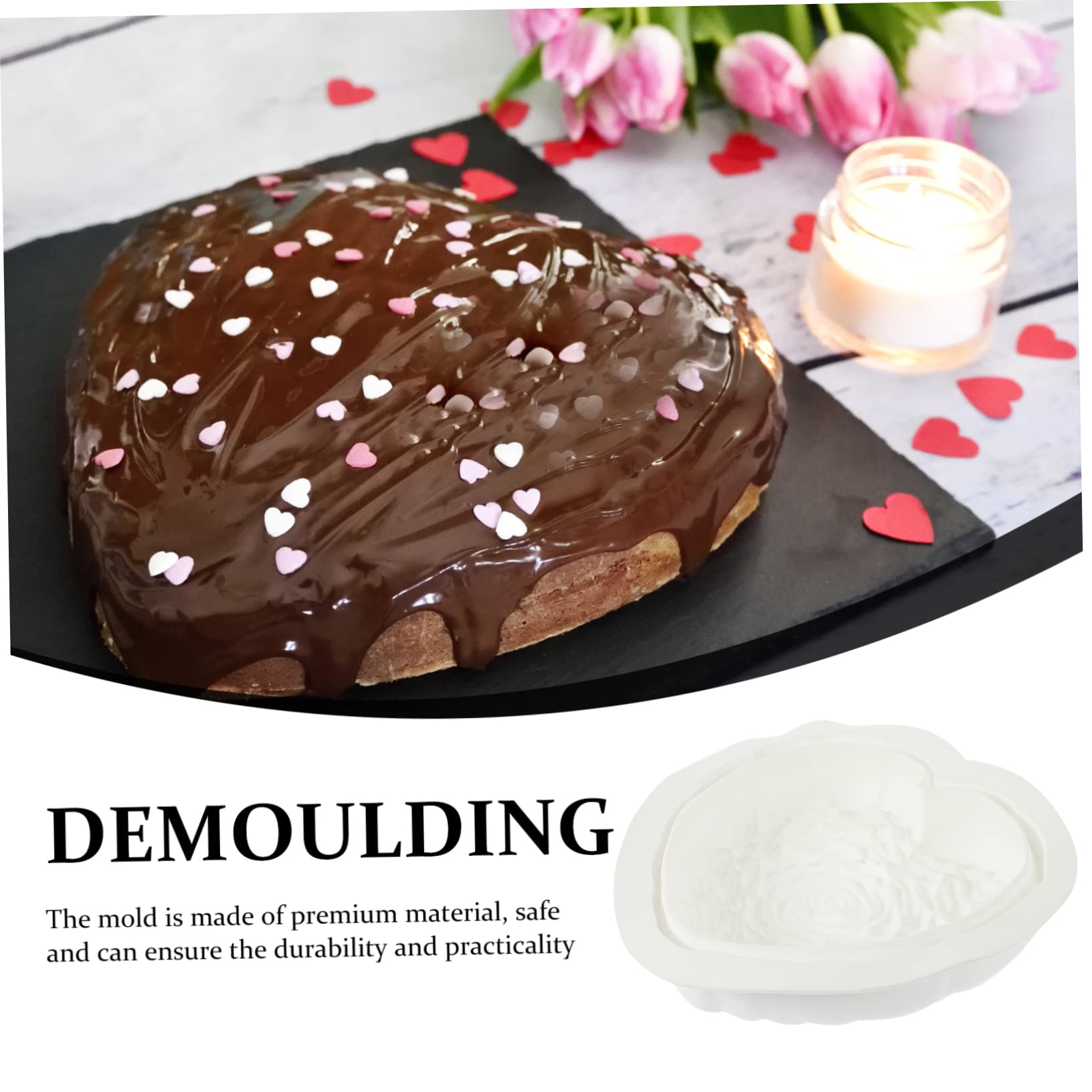 Alipis 5 Pièces Moule à gâteau coeur moule à gelée plateau de gâteau de coeur moule gateau coeur patisserie accessoire moule à gâteau pour la cuisson moules coeur pour la cuisson blanche