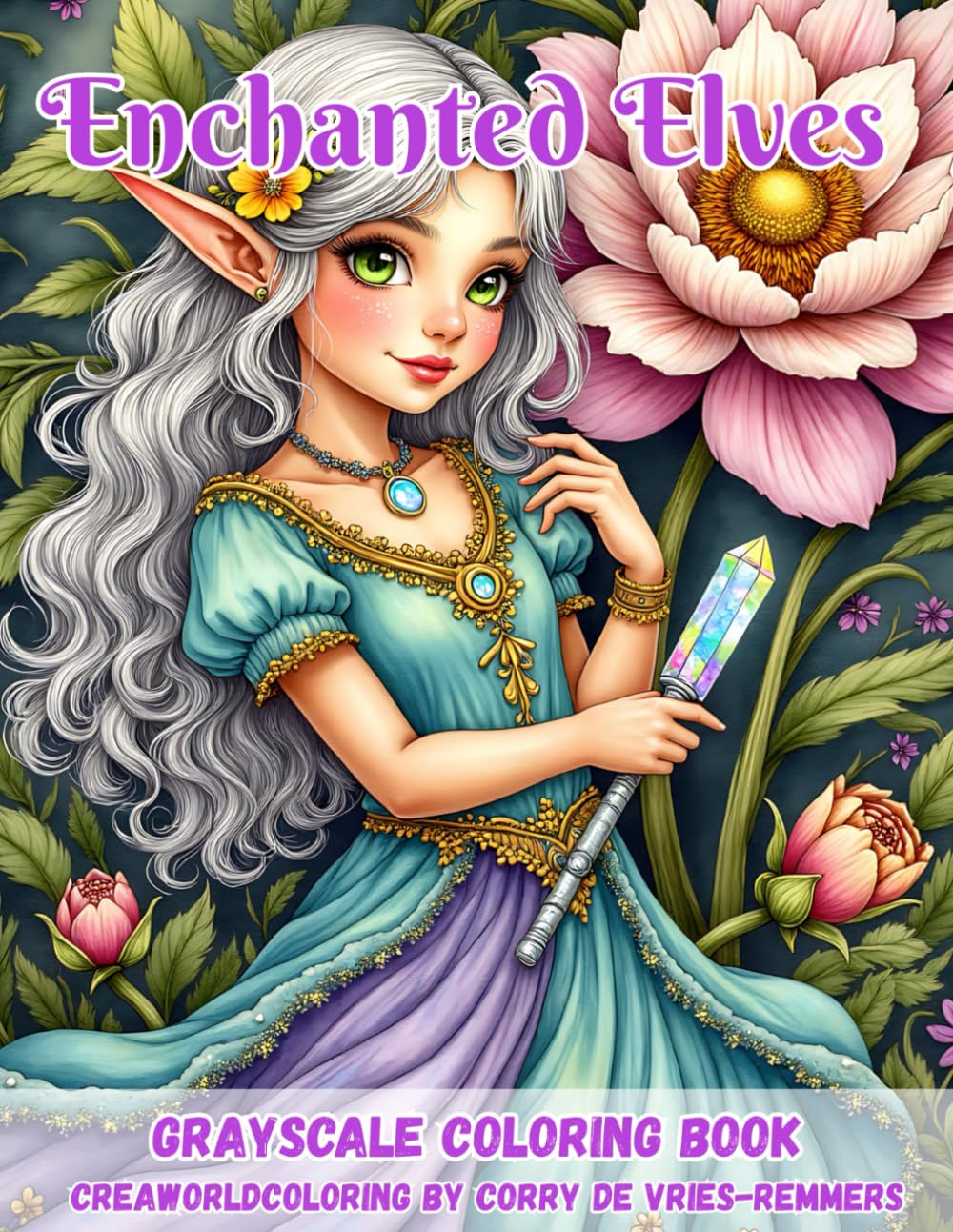 Enchanted Elves: A Magical Fantasy Coloring Journey with 60 Enchanting Elf Portraits