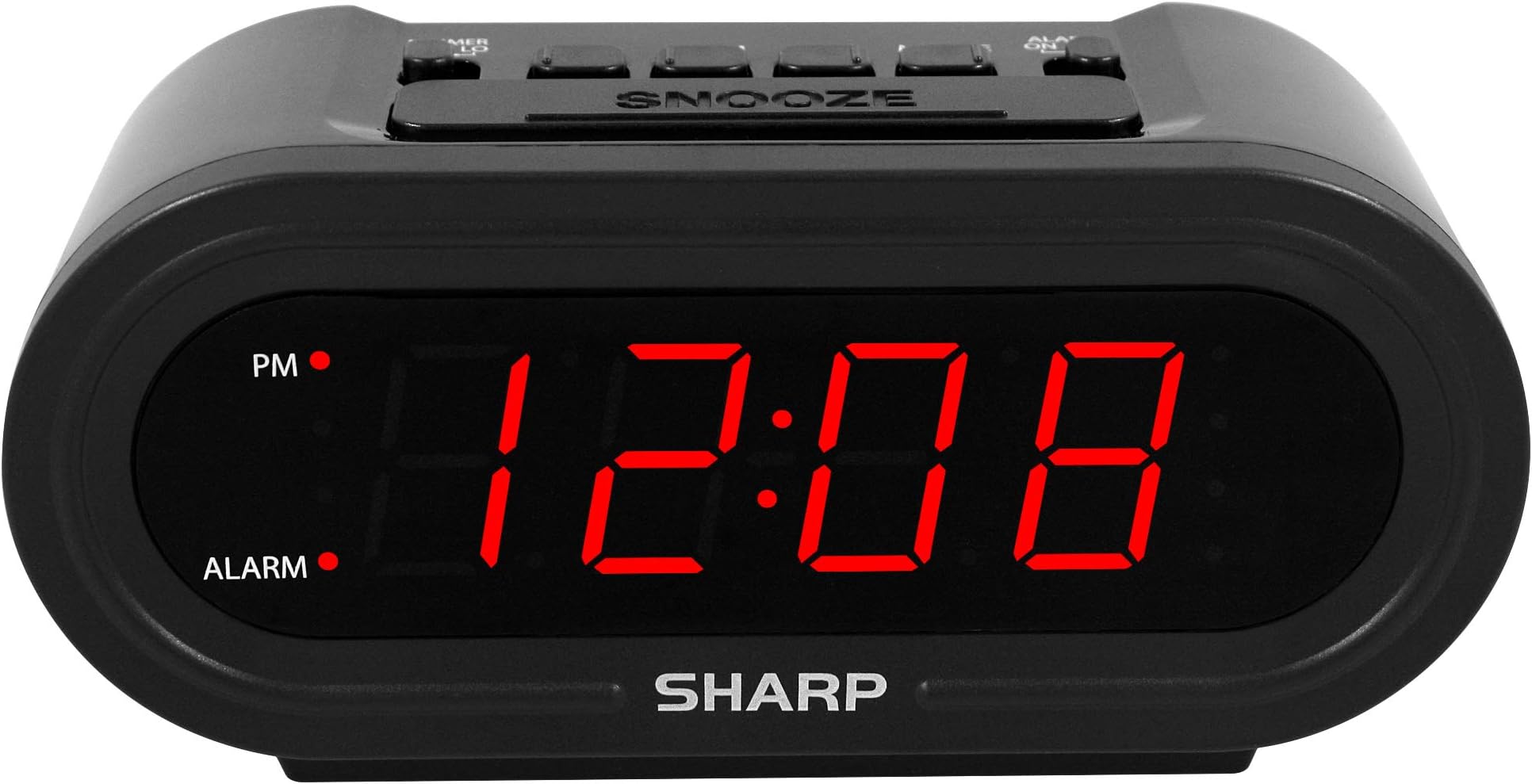 AccuSet Automatic Smart Alarm Clock – Self-Setting Digital Clock, Auto Time & DST Adjustment, Easy-Read Red LED Display, Battery Backup, Simple Plug-and-Play Clock for Seniors & Bedrooms