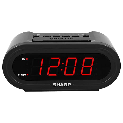 Sharp Accu Set Automatic Smart Alarm Clock – Self Setting Digital Clock, Auto Time & DST product