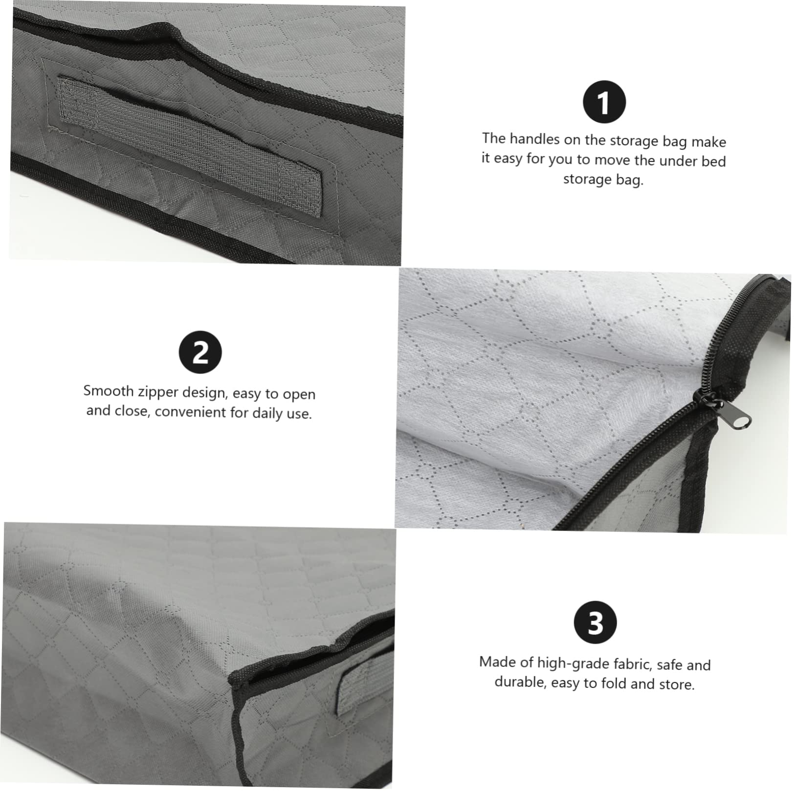 SOIMISS Contenitore Sotto Letto Pieghevole Grande Capacità Non Tessuto Manici per Organizer Vestiti e Coperte Salvaspazio per Camera da Letto
