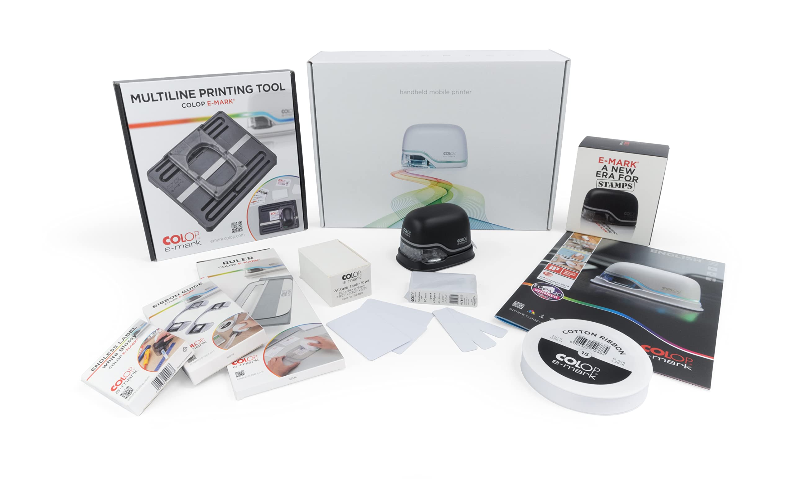 COLOP E-mark Multiline Set - Visitenkarten Druckwerkzeug Mit 20 Karten