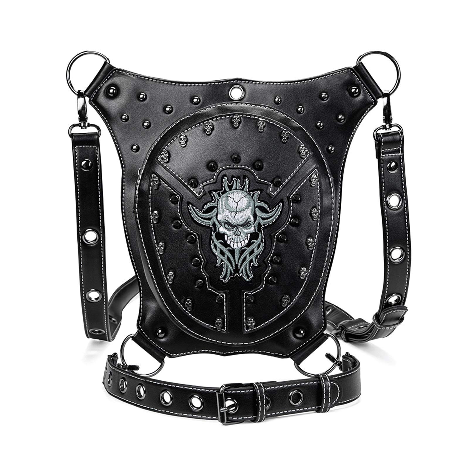 Riñonera Punk Steampunk Female Bag Messenger Bolsa de Hombro Hembra al Aire Libre para Ciclismo Senderismo