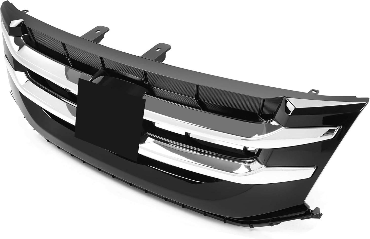 KUAFU Front Bumper Grille Compatible with 2014-2017 Honda Odyssey Grill Assembly Replacement for HO1200220 75101TK8A22 75101TK8A21 W/Chrome Strips
