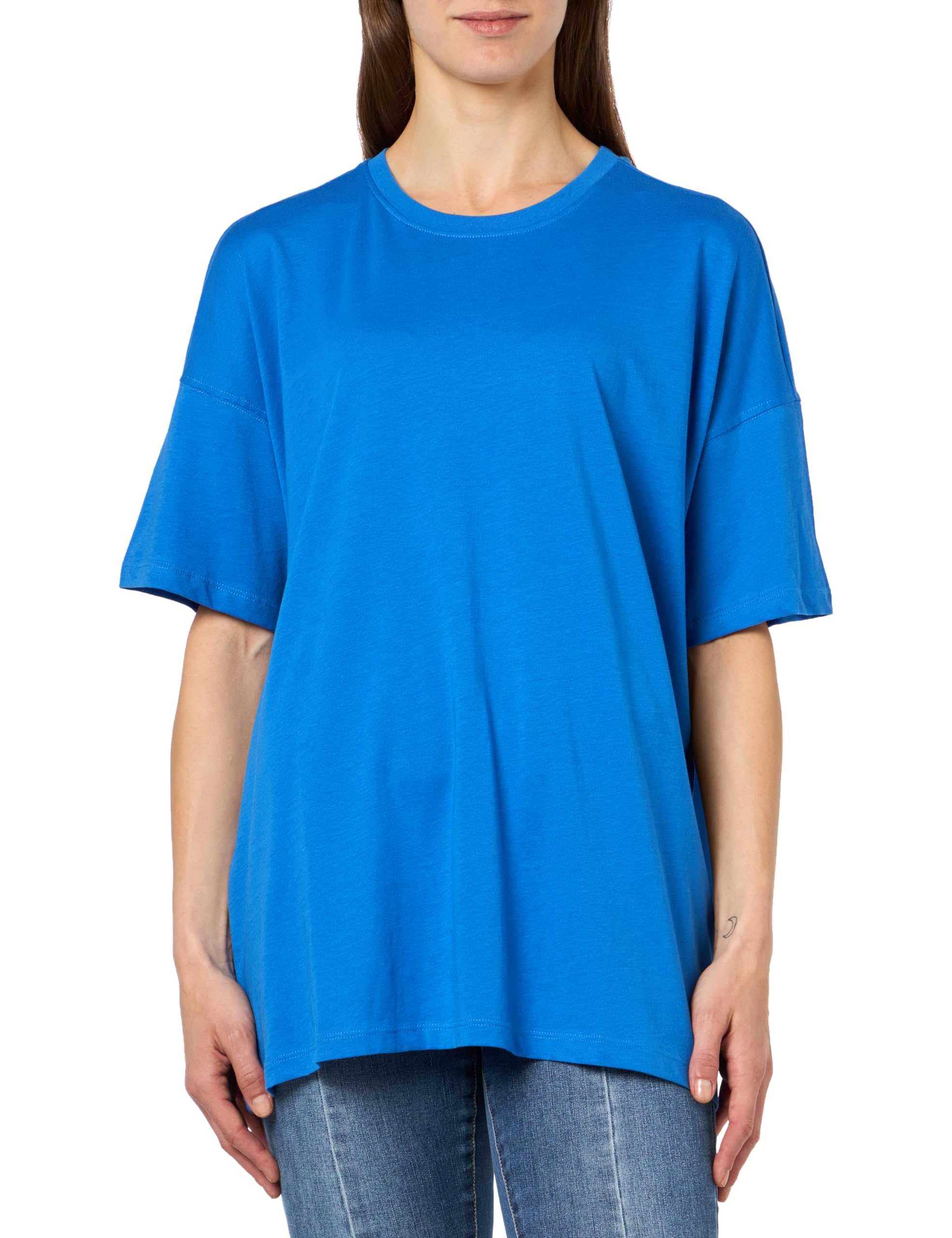 ONLY Women's Onlmay Life S/S Oversize Top JRS T-Shirt, Blue, S
