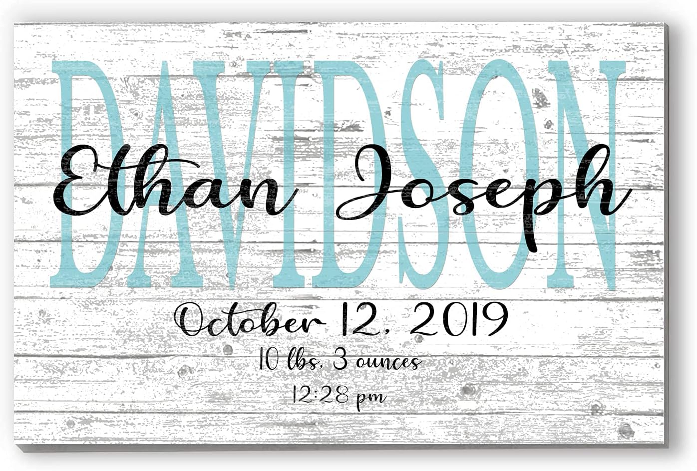 Personalized Baby Name Sign Gift Custom Décor Nursery or Child's Bedroom for New Mom and Dad, New Baby Gift (Pink)