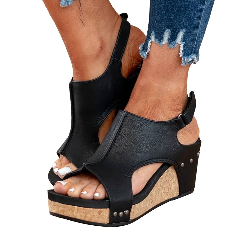 Wide Fit Wedge Sandals Women Summer Wedge Sandals For Women 2025