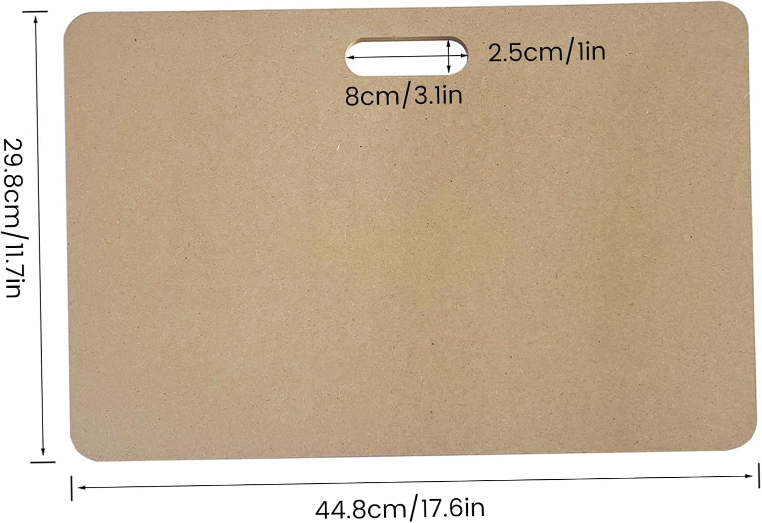 MDF Board, Clay Wedging Board for Pottery - Medium MDF Clay with Handle, 11.73x17.64 Inch Stable Work Surface for Ceramics & Sculpting, Wedging