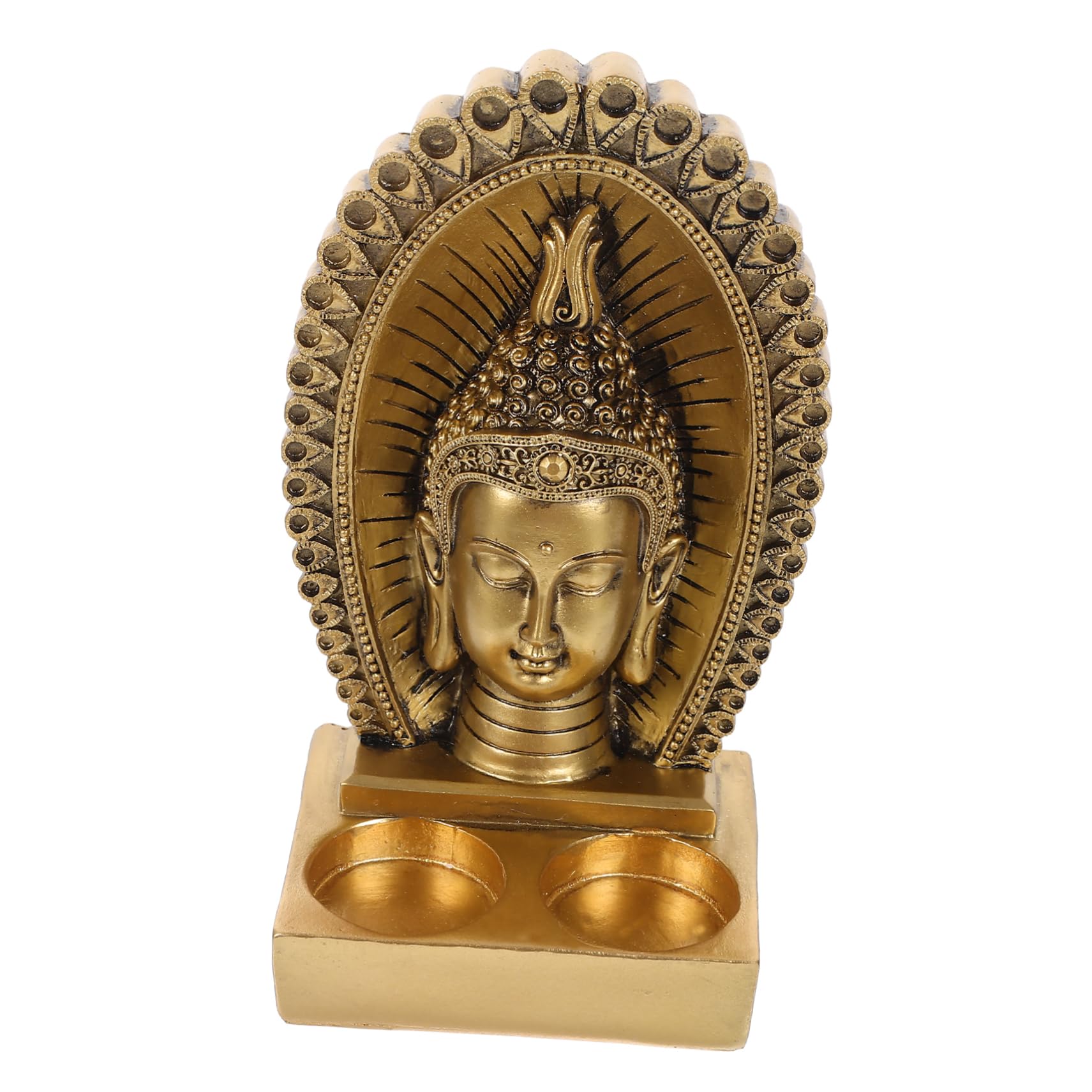 RORPOIR Candlestick Personal Taste Buddha Head Home Decor Crafts Candle Bowl Buddha Tealight Stand Tea Light Candle Holder Buddha Tealight Candle Holder Dining Table Decorate Wax Table