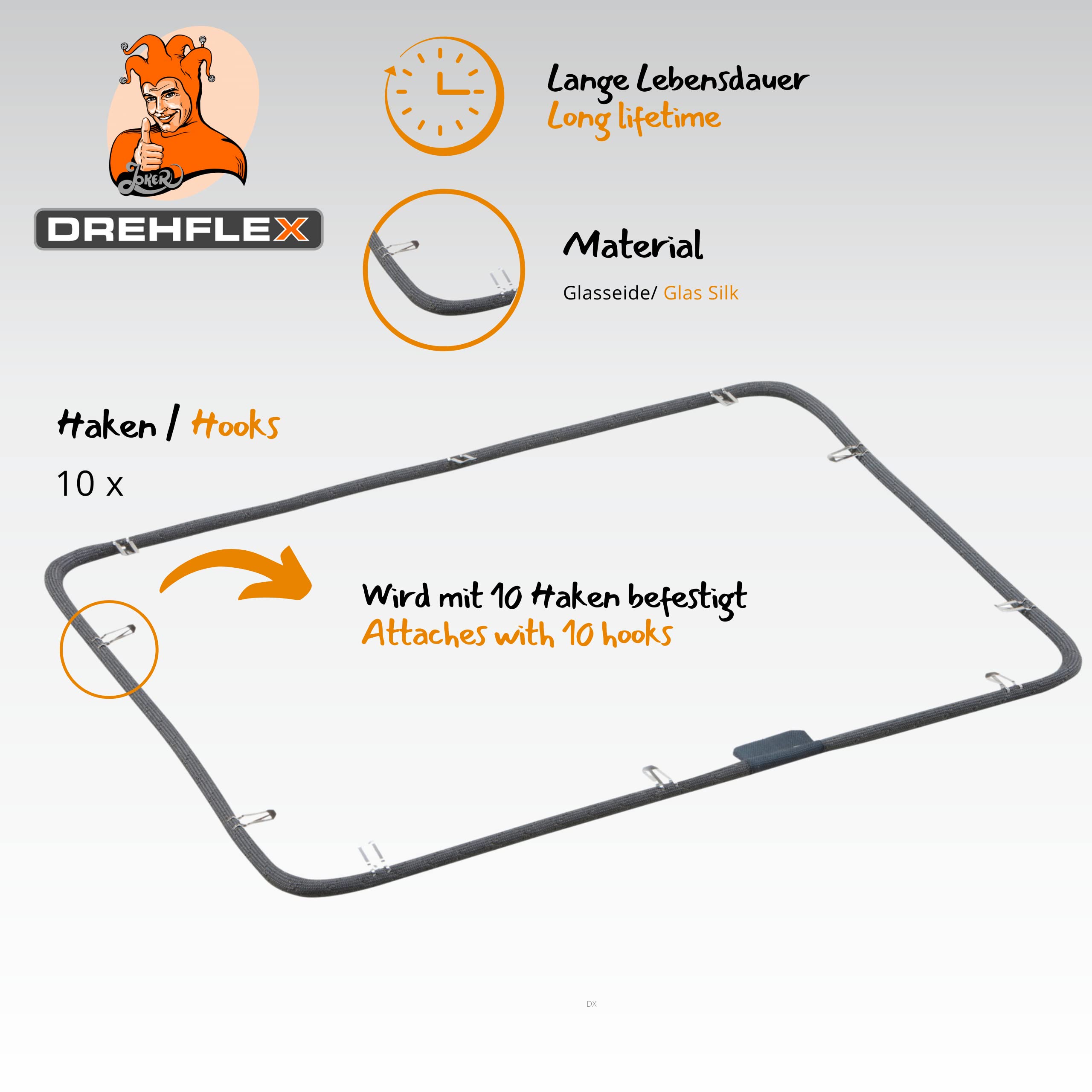 BOD14 - für Teile-Nr. 491638/00491638 Dichtung/Backofendichtung/Gummi passend für diverse Herd/Backofen von Bosch/Siemens/Neff/Constructa etc.