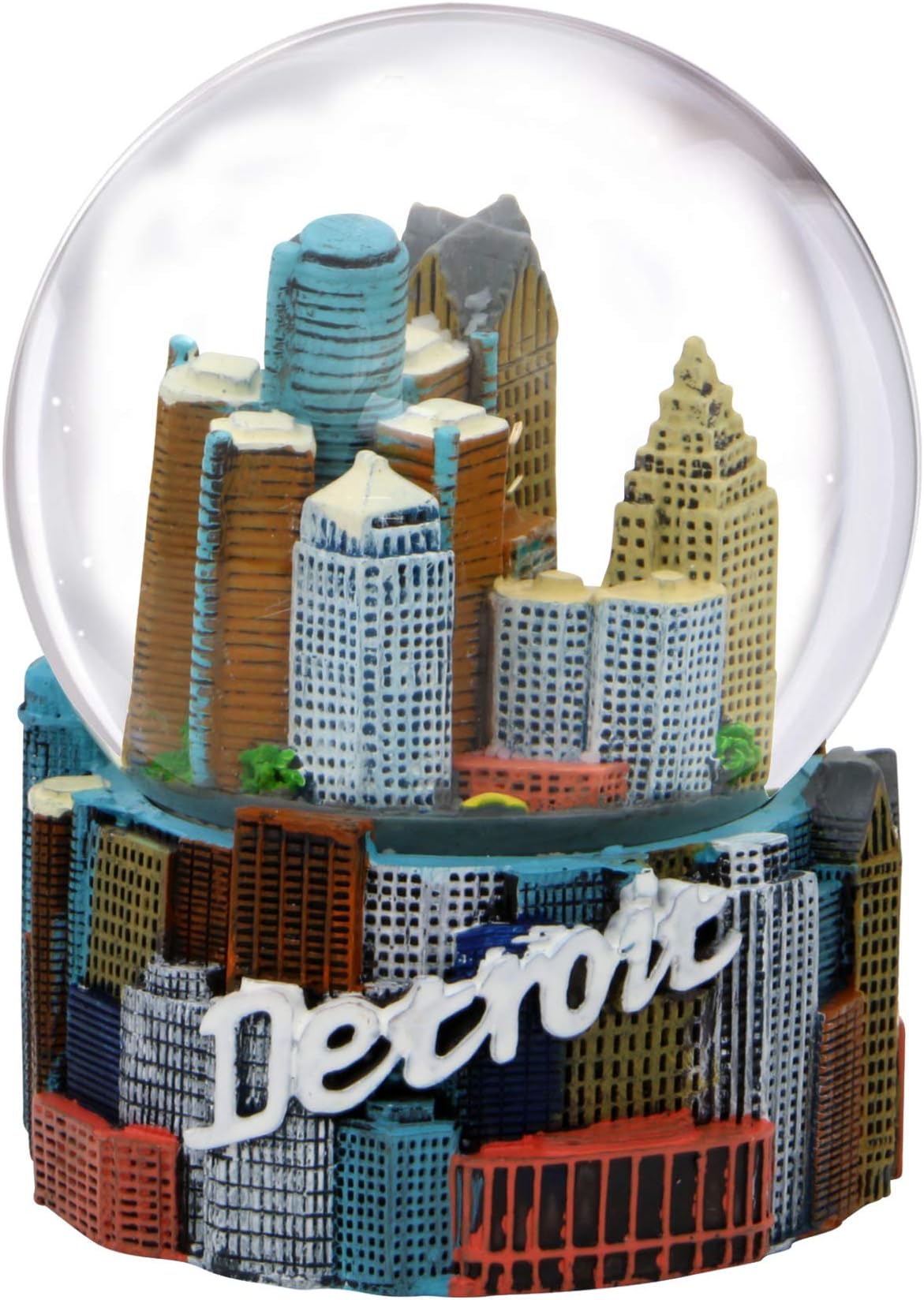 Detroit Snow Globe with Skyline 3.5" (65mm Glass Globe) from Detroit Snow Globes Collection