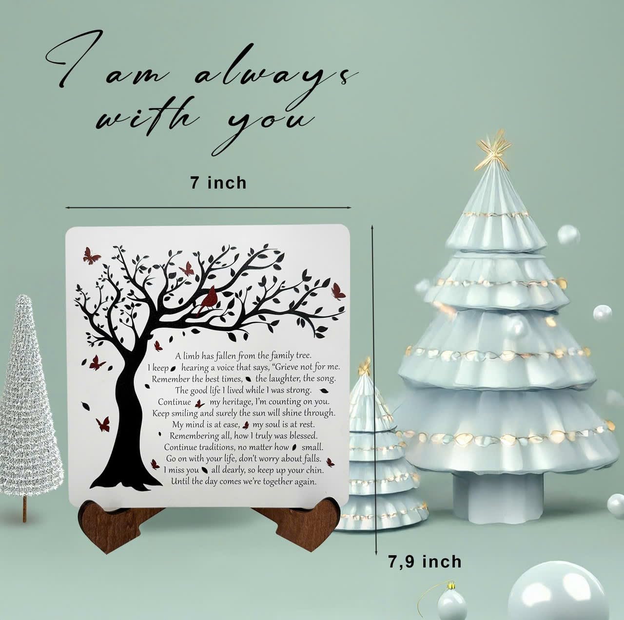 Wooden Sympathy Plaque with Stand – A Limb Has Fallen from The Family Tree Memorial Sign – Bereavement Condolence Gifts for Loss of Loved One – Tabletop Remembrance Decor - Image 6