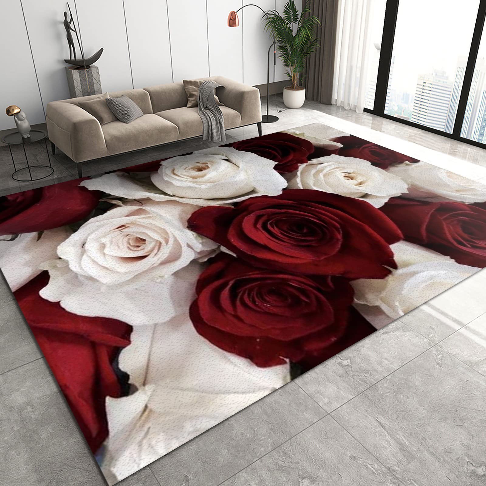 Red Or Roses Area Rugs Red And White Rug With Roses