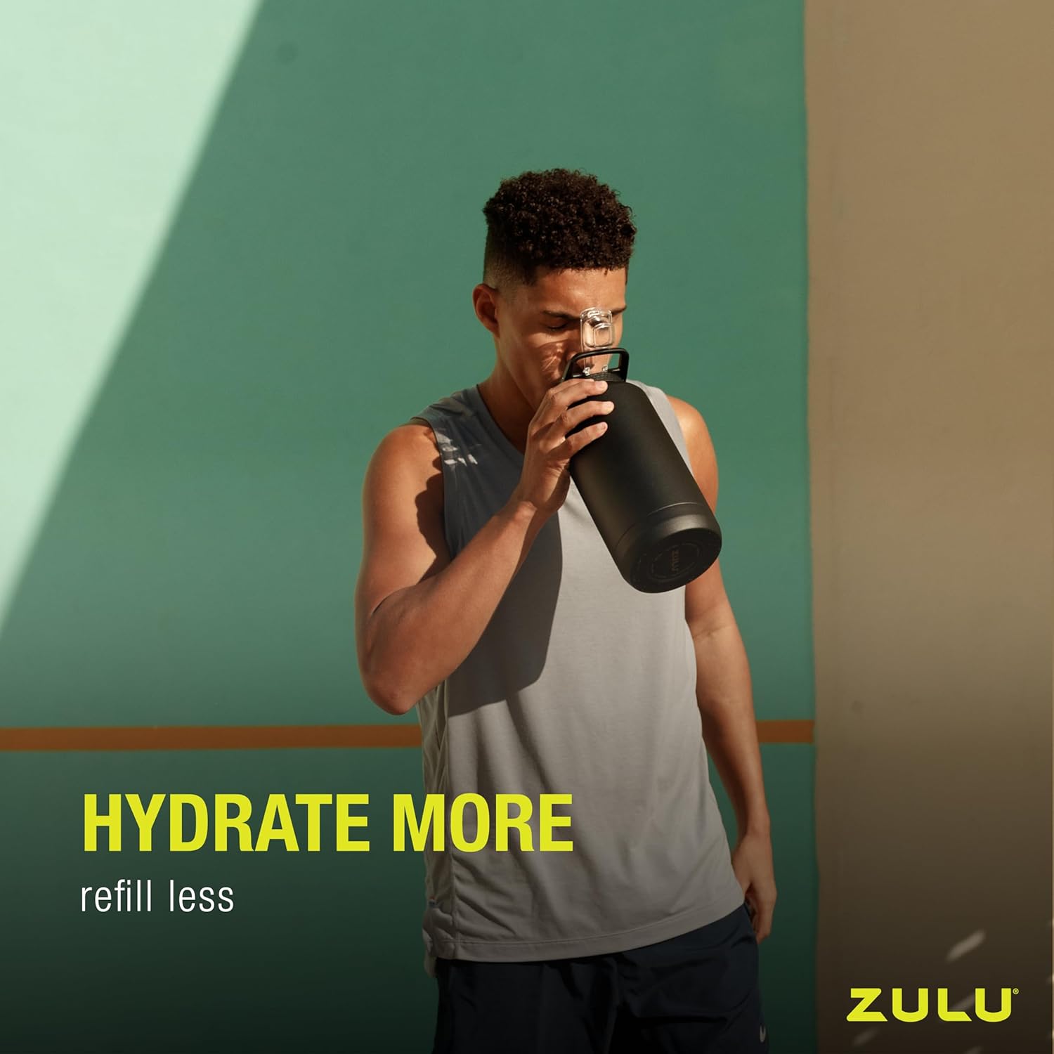 ZULU Goals Vacuum Insulated Large Capacity Stainless Steel Water Bottle | Reusable Jug Thermoses with Carry Handle | Leak-Proof Lid | Perfect for Travel, Workout, Gym, Hiking, Camping | 64oz, 101oz - Image 8