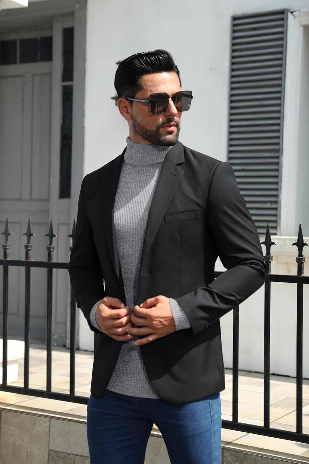 MioRoim Men's Knit Casual Turtleneck Sweater Ribbed Slim Fit Long Sleeve Turtle Neck Knitted Pullover Sweater - Image 5