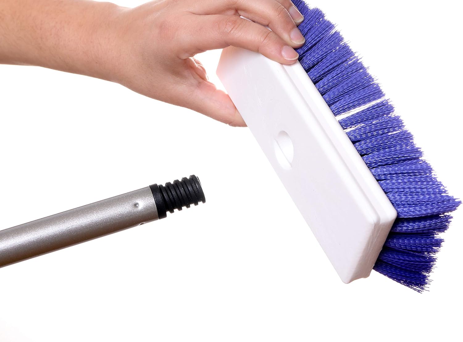Fuller Brush Tub & Shower E-Z Scrubber Brush - Non Scratch and Detachable Brush Removes Dirt, Grime and Stains Extendable and Sturdy Handle Ideal for Hard-to-Reach Spaces in Bathrooms and Kitchens