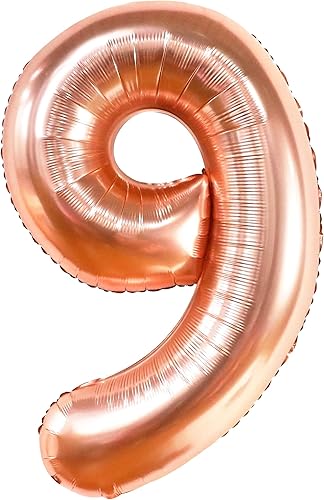 Miniatura 1096 de KatchOn, Globo dorado gigante del número 8 de 40 pulgadas, globo dorado del número 8 para decoraciones de cumpleaños de 8 años para niñas