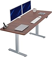 Vista 18 de VIVO DESK-KIT-1B7N-36 - Escritorio eléctrico de pie rústico de 71 x 36 pulgadas, ajuste de altura de memoria, serie 1B, marco negro con parte