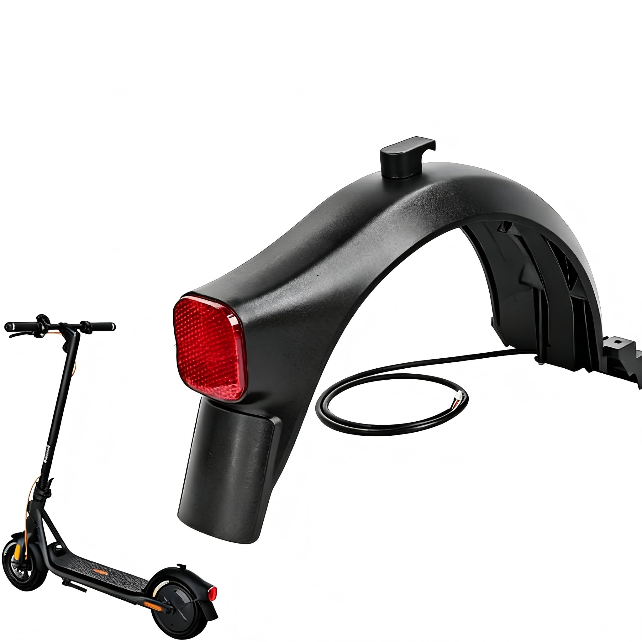 Parafango posteriore per scooter elettrico, adatto per Segway, per NinebotF2/F2 Plus/F2 Pro, con supporto per luce del freno, supporto per parafango, staffa, luci posteriori e parafanghi