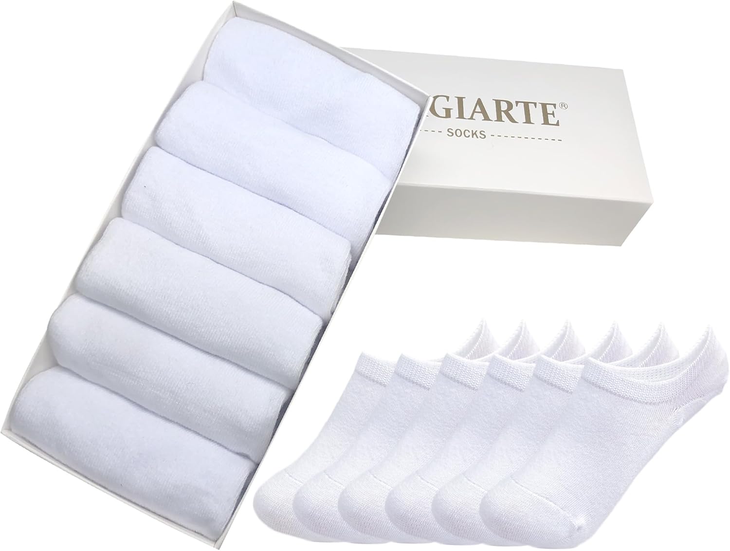 MAGIARTE Cotton No Show Socks Soft Pure Cotton Low Cut Athletic Invisable Non Slip Socks for Women and Men - Image 3