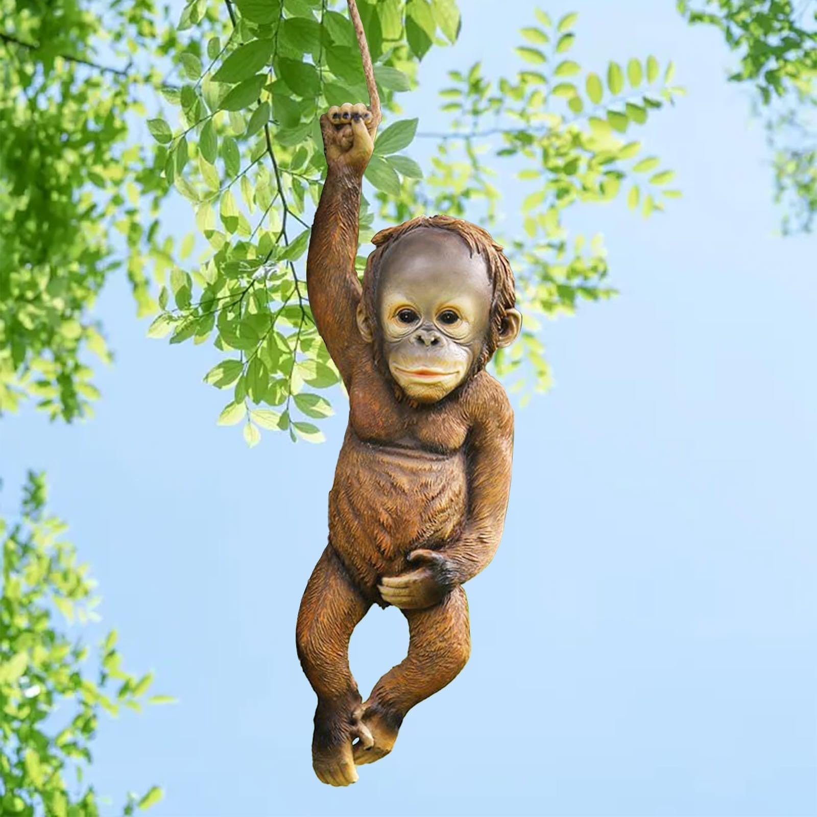 Amazon.com: Generic Hanging Monkey Statue Garden Decoration