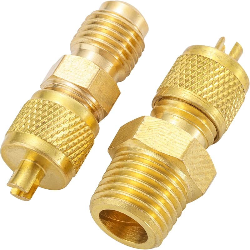 Kit de adaptadores para ar-condicionado Tigbear em latão – Roscas 1/4 NPT e 1/8 NPT, 4 peças