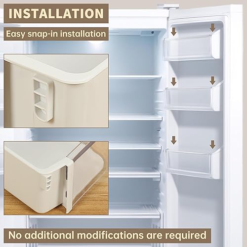 Miniatura 6 de Kojem DA97-17255A - Contenedor de repuesto para puerta de refrigerador, compatible con reemplazo de refrigerador Samsung para RF265BEAESGAA,